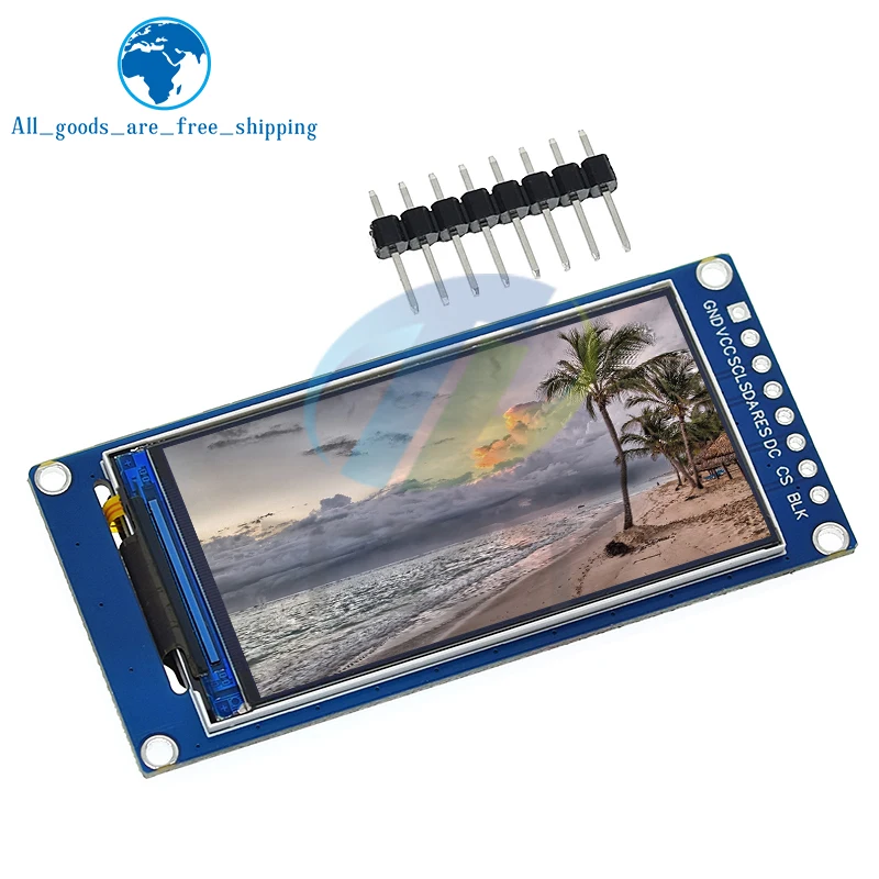 Imagem -03 - Tzt-ips Full Ângulo Tft Tela Tela Lcd Módulo de Exibição a Cores Spi Porta Serial Alta Definição 170x320 St7789 1.9