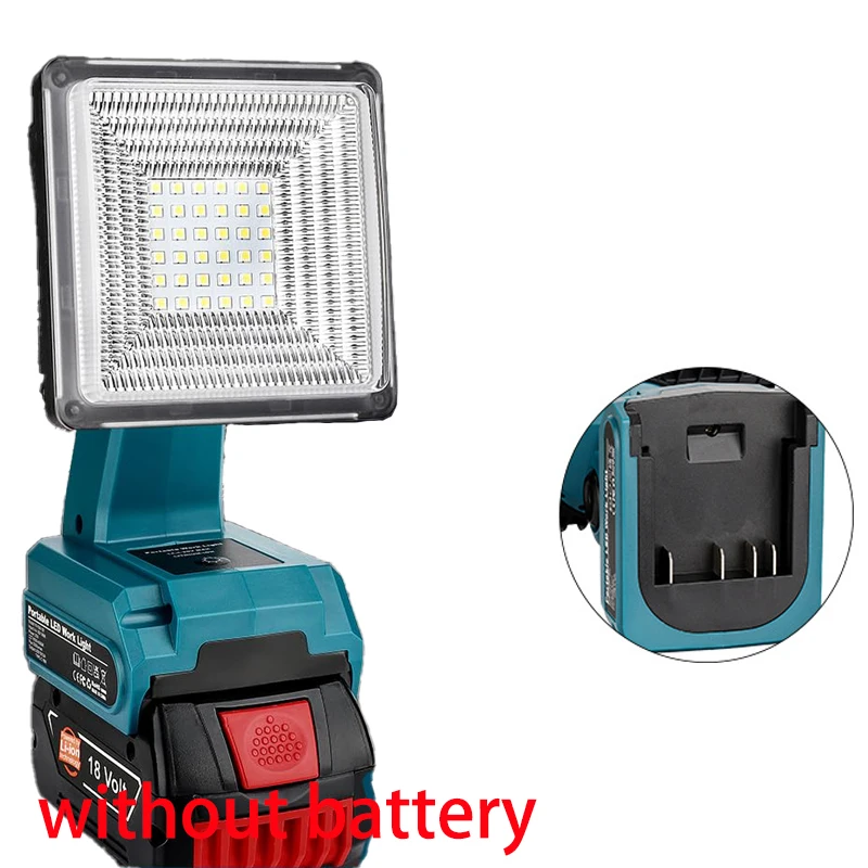 

Portable Outdoor Light for Bosch 18V Li-ion Battery LED Cordless Work Light with USB Interface for Work Site and Emergency Use