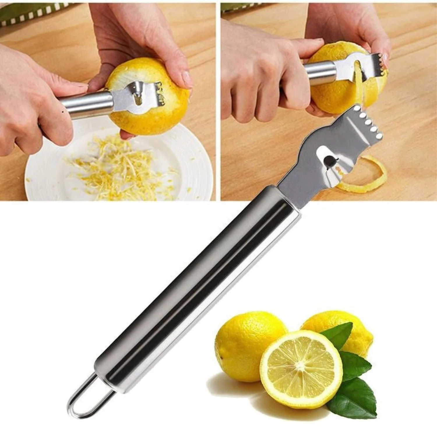 NEWCE Fruit Zester Citrus Scraper Peeler,Stainless Steel Lemon Lime Orange Peeler Fruit Zester Citrus Scraper