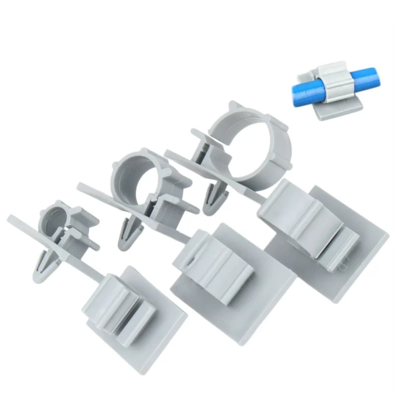 PTS 0607~1618 Grey Nylon Plug-in Cable Organizer Clips Adjustable Ties Mounts Holder Cord Management For Car PC TV