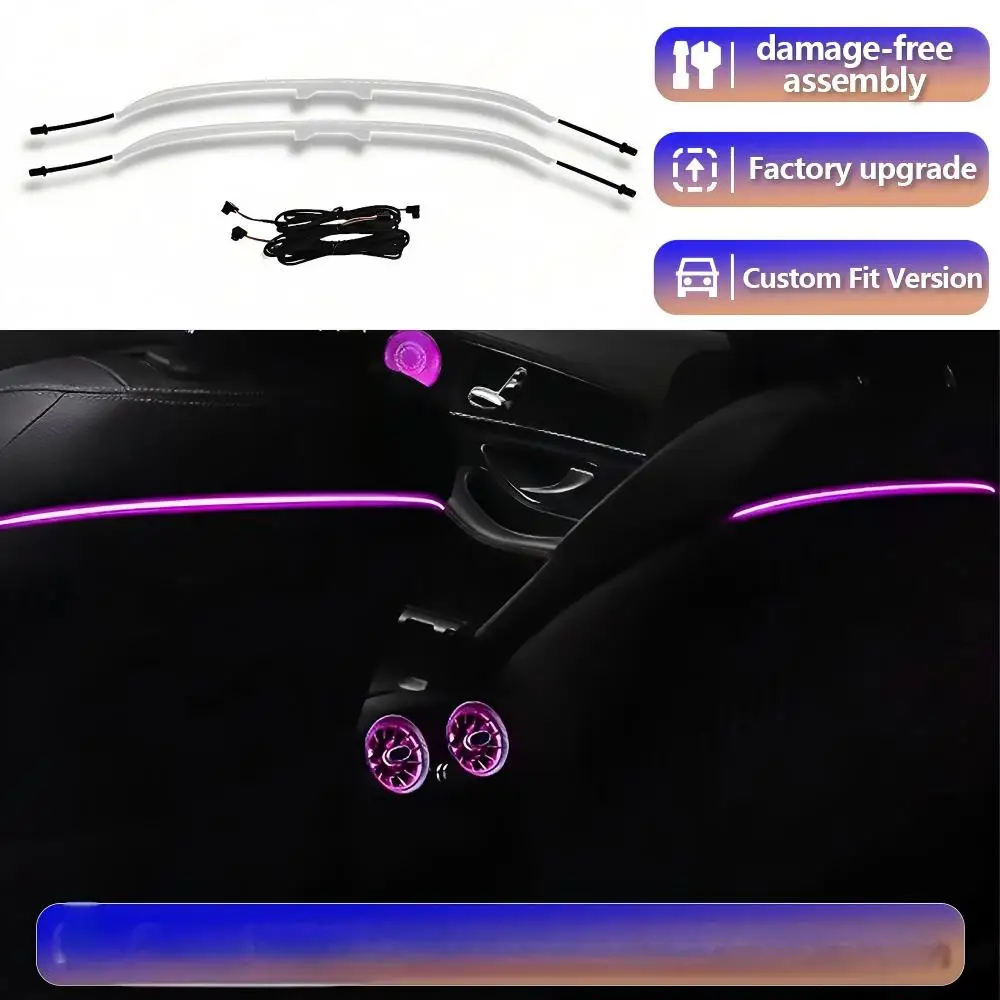 

Светодиодная RGB-подсветка салона 64/256 цветов для Mercedes-Benz C-Class W205 W206 GLC X253 X254 E-Class W213 2014-2023