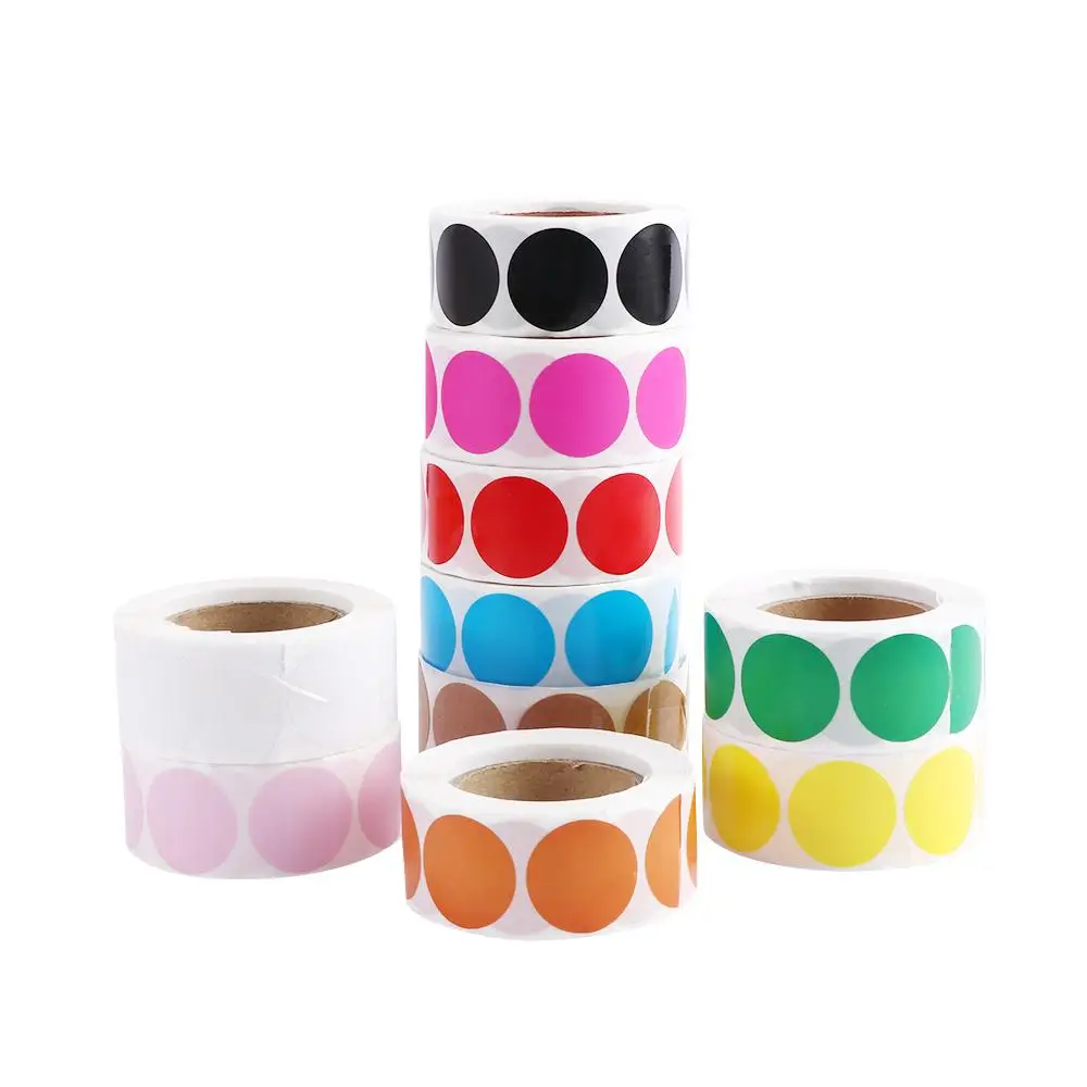 Supplies 500 Pcs /Roll Green Stationery code Chroma Label Stickers Dot Labels Stickers Color Labels Stickers Mark stickers