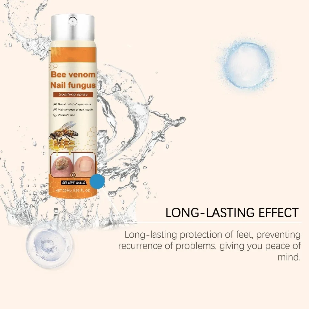 رذاذ مهدئ للبشرة على شكل سم النحل، علاج مهدئ للأظافر، مستخلص سم النحل الطبيعي، بخاخ تنظيف الأظافر