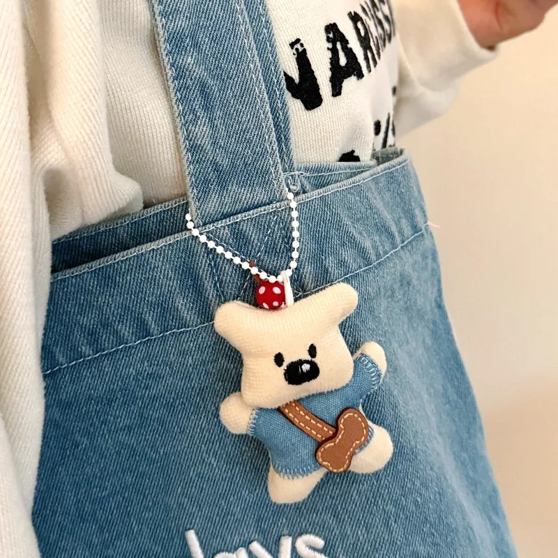 1Pcs Cute Puppy Doll Pendant Backpack Hanging Pendant Fashion Kawaii Dog Backpack Decoration Doll Pendant for Girls & Couples