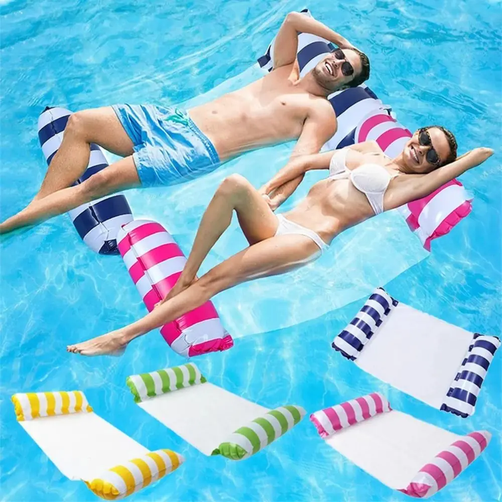 Portable Poolside Inflatable Float Summer Water Play Accessories Hammock Floaties Multi-Purpose Folding Water Hammock For Adults