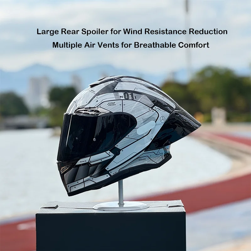 

NBTK Mecha Motorcycles Helmet ECE DOT Bluetooth Big Tail Wing Low Wind Resistance motorcycle Hull helmet motorcycle helmets