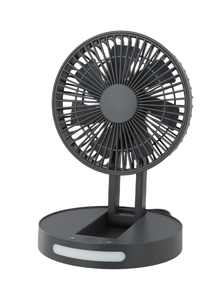 Digital Display Fan Folding Rechargeable Fan Built-in Rechargeable Battery White Cooling In Summer For Home Use