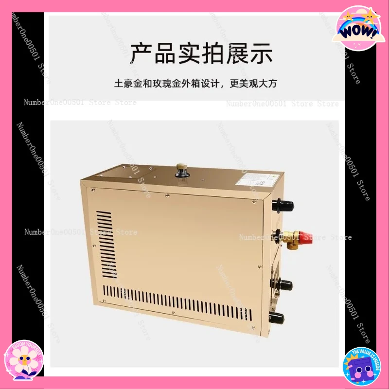

Stainless Steel Sauna Steam Generator Commercial Grade Wet Steam Room Machine for Bathroom Spa with Automatic Drain System