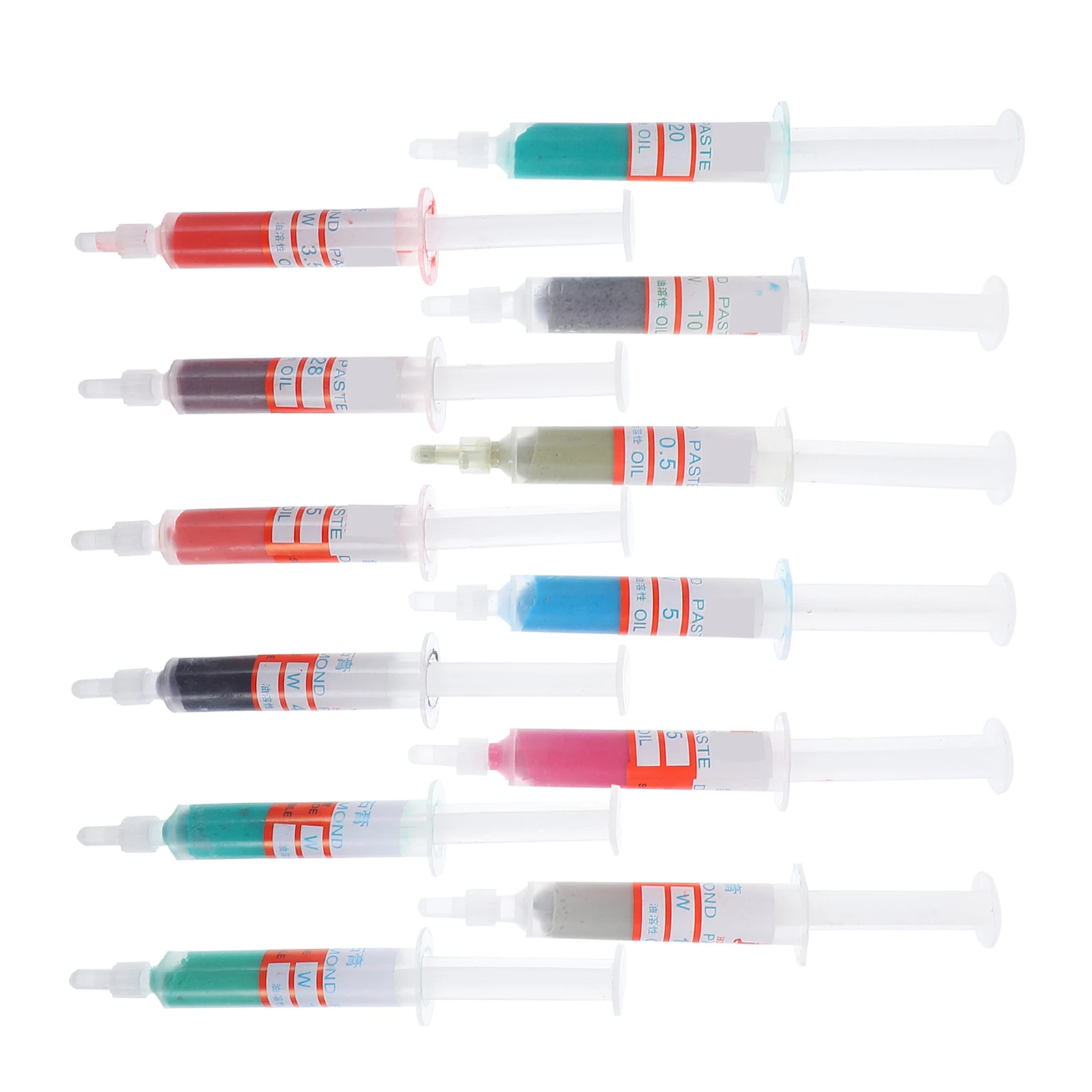 

12pcs Polishing Mirror Finish Jewelry Gemstone Steel Metal Buffing Grinding Paste W2 5 W3 5 4
