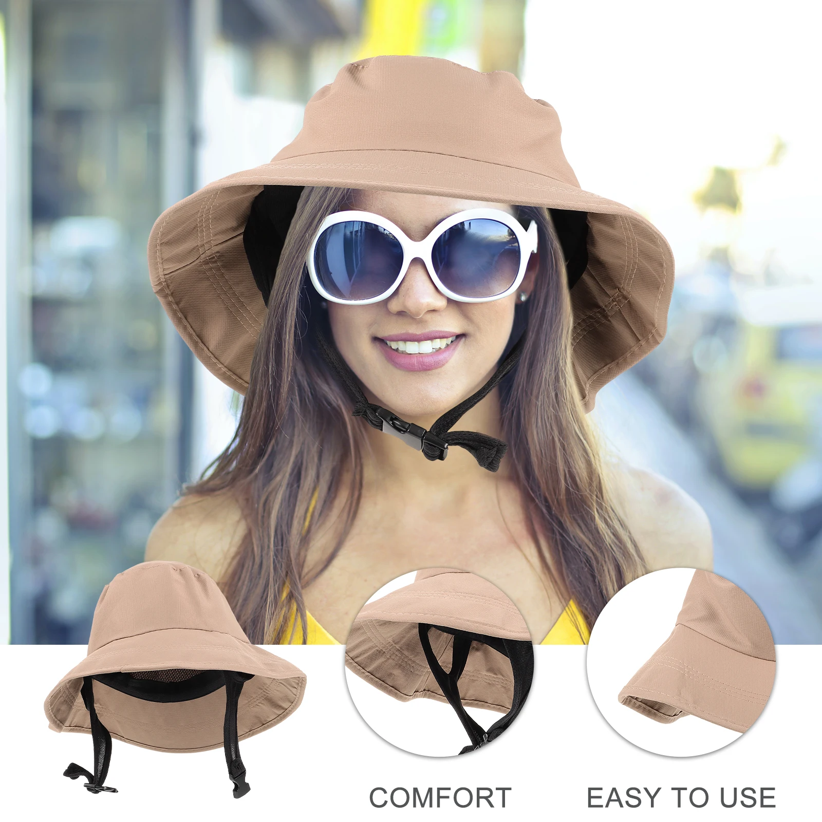 

Acrylic Sun Foldable Beach Cap Shade Hats for Women Golf Bucket Hat Sunscreen Outdoor Bucket Hats Summer Visor Hat