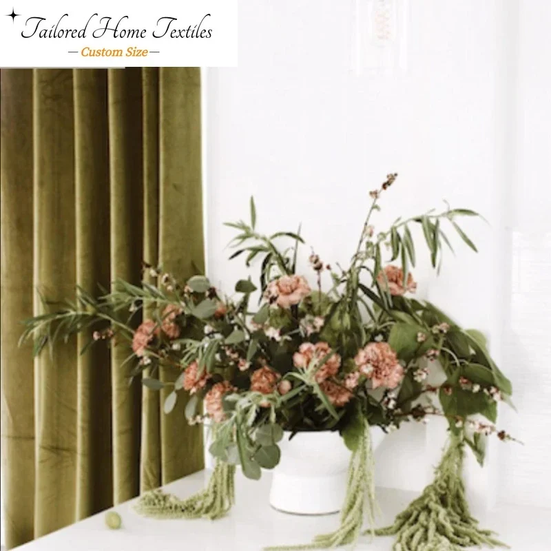 

Curtains Blue Blackout Curtains for Living Room Bedroom Dining Room Solid Color Curtain High-end Customization Decoration