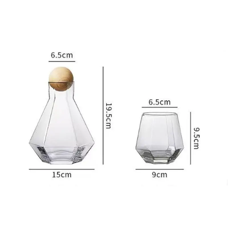 Large Capacity Water Bottle,High Temperature Resistant Glass Water Bottle Set,Diamond Cold Water Jug,Coffeeware Teaware