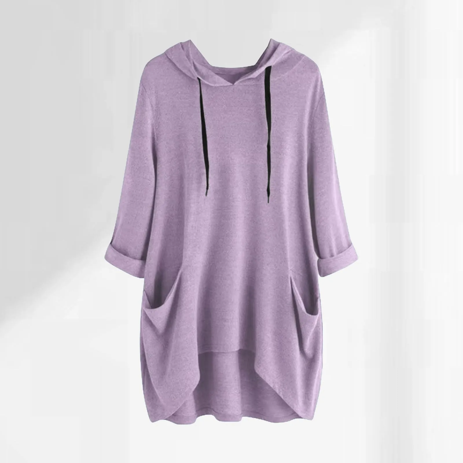 Woman Workout Hoodie Autumn Long Sleeve Tops Casual Sweatshirts Lady Oversize Pullover Shirts Loose Tunic Pocket  Athletic Cloth