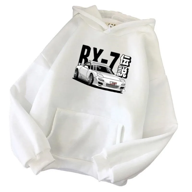 Initial D Jdm Hoodie Vintage Rx7 Fd Drift Japanese Cars' S Printed Sweatshirt Harajuku Tracksuit Loose Mens Streetwear Pullover