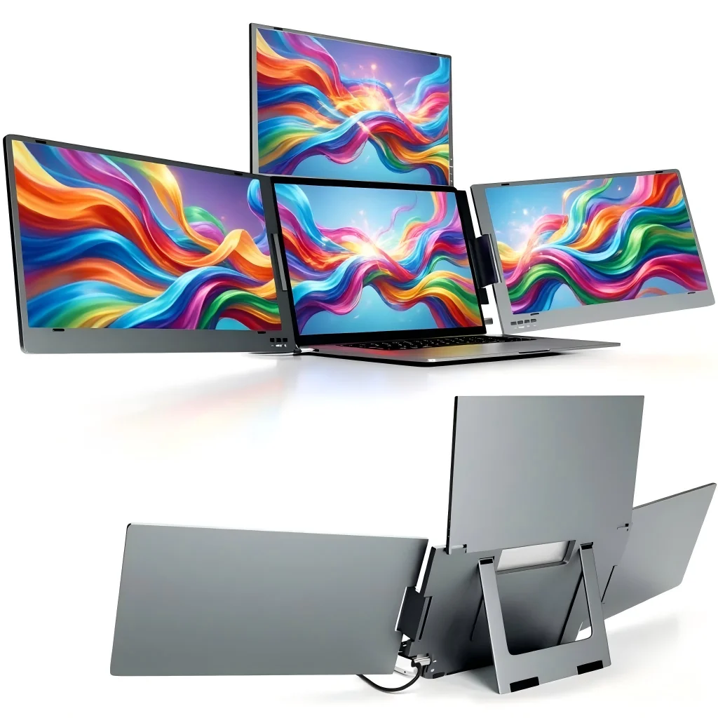 

Портативный тройной экран-расширитель 14 дюймов FHD IPS LCD для ноутбуков бизнес-класса с интерфейсом Type-C, качество производителя