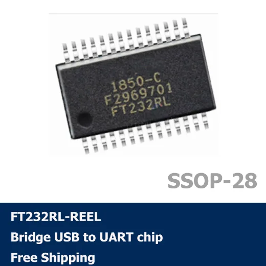 

1/5PCS SMD FT232RL-REEL SSOP-28 bridge USB to UART chip