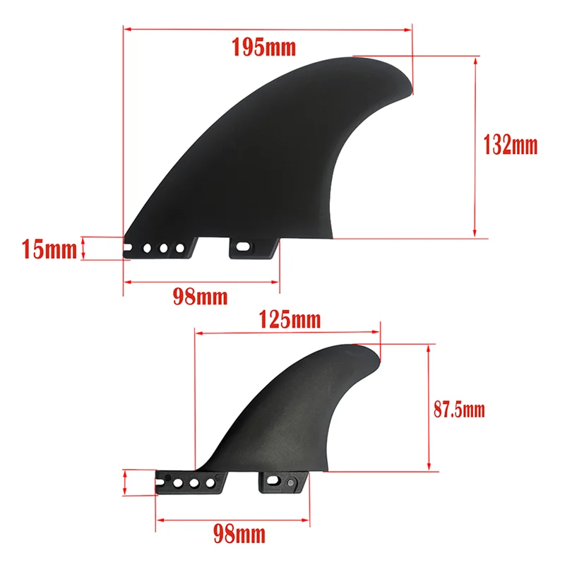 Surfboard Fibreglass Fin for FCS II Double Tab Surf Boards Shortboard Surfboard Fin Surfing Accessory