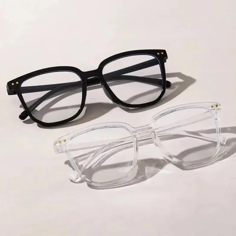 1/2pcs Women Men Classic Square Frame Glasses Anti-blue Light Eyewear Daily Life Clothing Accessorie Eyeglasses