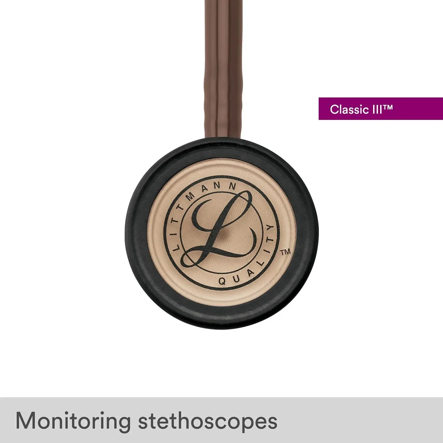 Classic III Monitoring For 3M Littmann Stethoscope, Copper-Finish Chestpiece, Chocolate Tube, 27 inch, 5809.Health Care