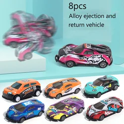 8PCS Children Stunt Toy Car Alloy Pull Back Car Ejection Jumping Stunt Car 360 Flip Dump Car Toy Children Birthday Gift8