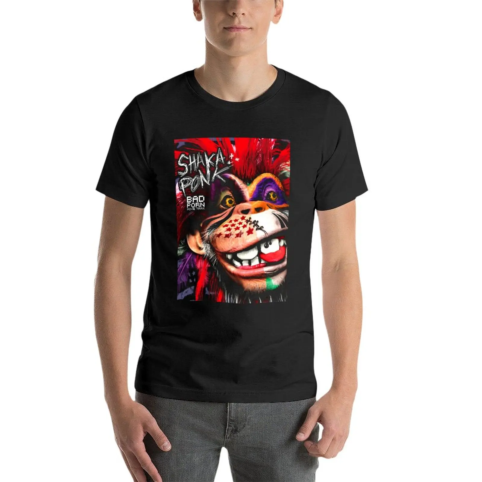 New shaka ponk pixel ape t-shirt camicie magliette grafiche magliette a maniche corte, uomo