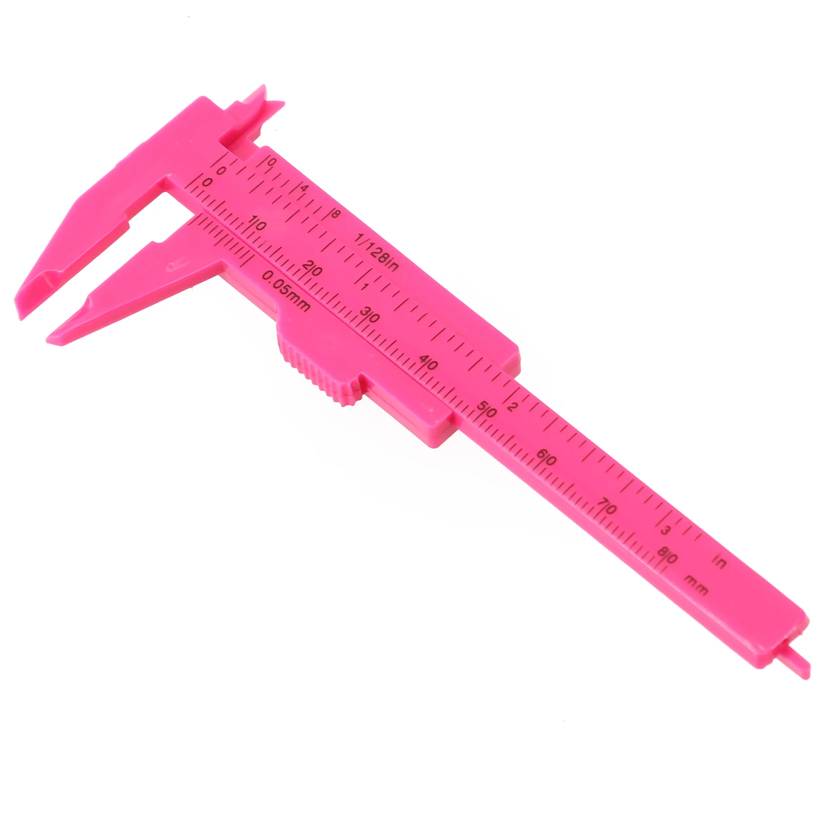 0-80mm Double Scale Plastic Vernier Caliper Sliding Vernier Caliper Ruler Gauge Double Scale Ruler For Student Measuring Tool