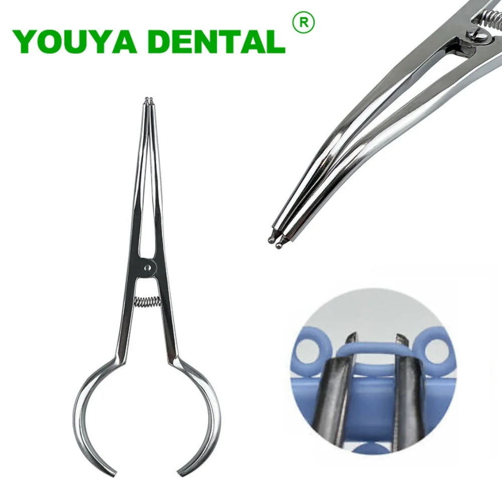 Dental Pliers Orthodontic Separator Placing Pliers Elastic Separators Circle Rubber Ring Ligature Ties Forceps Dentist Tools