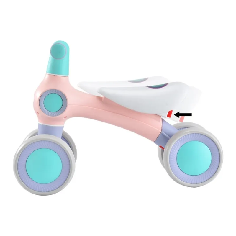 LazyChild Four-wheel Silent And Comfortable Children's Balance Car 1-3 Years Old Baby Toddler Child Safety Scooter Dropshipping