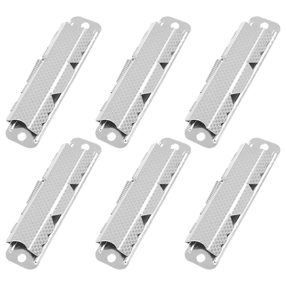6Pcs Metal Bill Clips Office Binder Clips Large Clipboard Clamps Paper Document Organizer School Supplies Strong Clamping Grip
