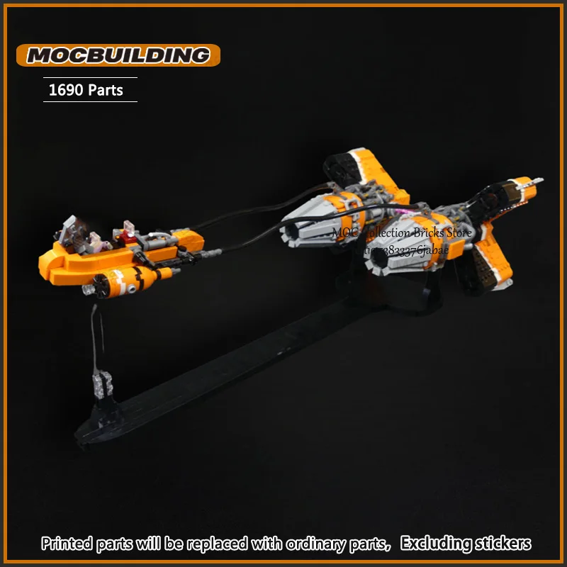 Movie Podracer MOC Building Blocks Display Model Technology Bricks DIY Assembly Creative Educational Toys Transport Xmas Gifts