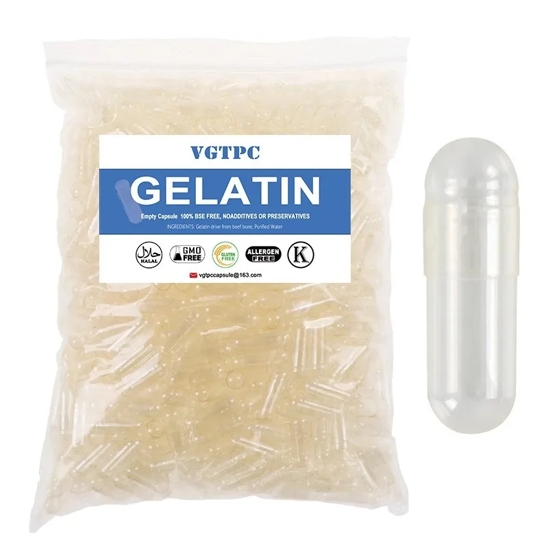 1000 Cápsulas de Gelatina Vacías Transparentes Tamaño 0 para Rellenar Suplementos DIY, Cápsulas de Grado Alimenticio