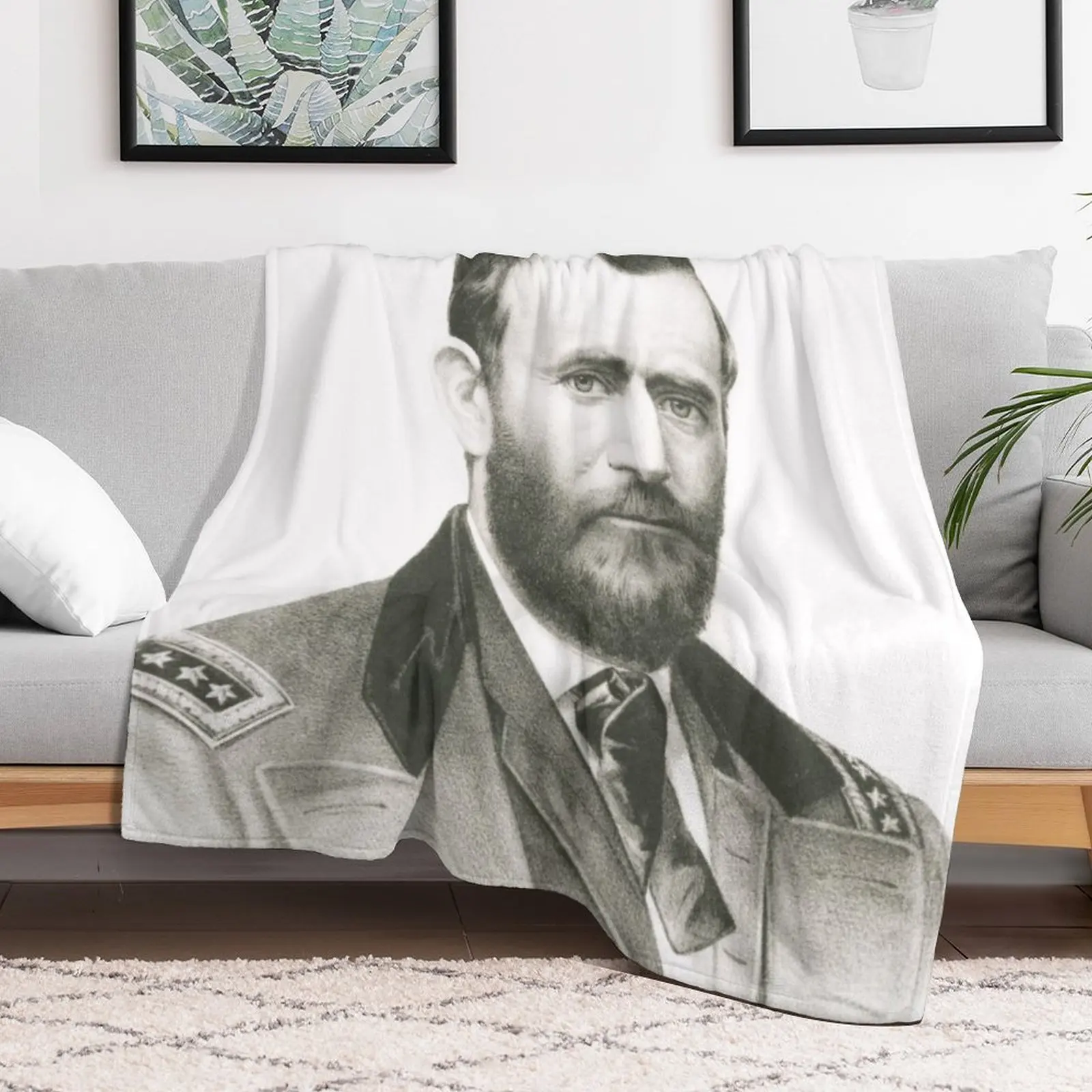 Ulysses S. Grant Throw Blanket Sofa valentine gift ideas Personalized Gift Softest Blankets