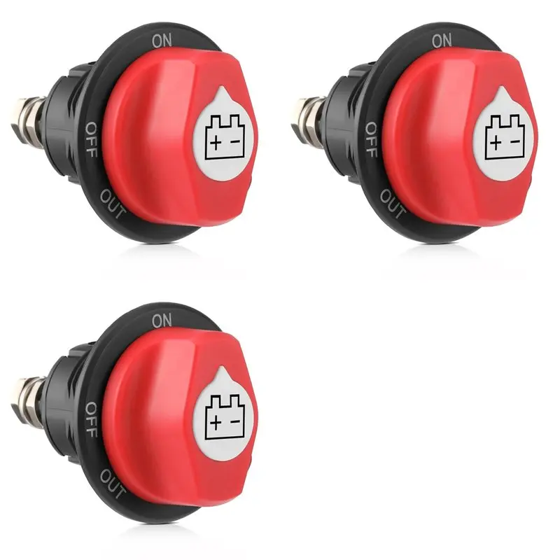 EYFL-3X Battery Disconnect Switch 12-48V,Battery Master Cut Shut Off Isolator Switch For Marine Boat RV ATV 100A