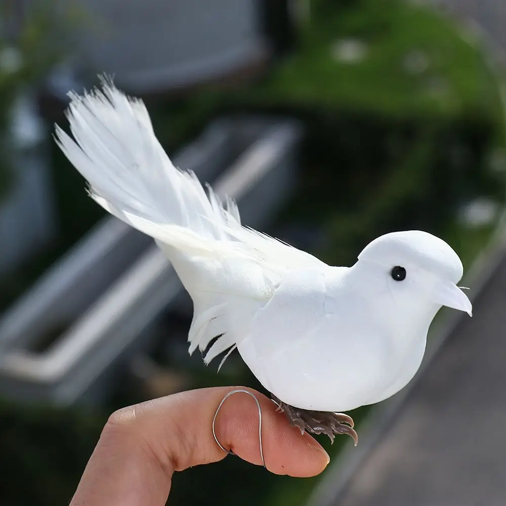 Simulation White Pigeon Home Decor Artificial Love Peace Pigeons Garden Wedding Decortions Imitation Bird Model Christmas Decor