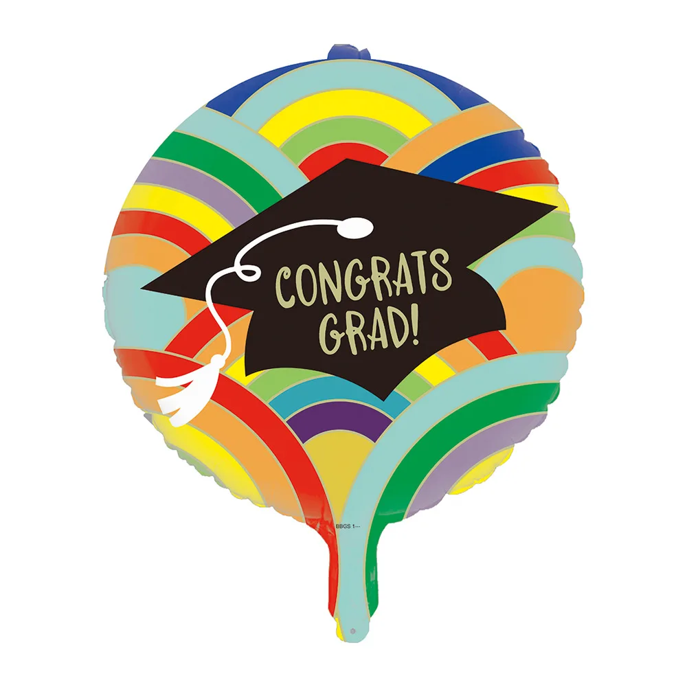بالون فيلم ألومنيوم للتخرج مقاس 18 بوصة يهنئة لحفلات التخرج وحفلات التخرج