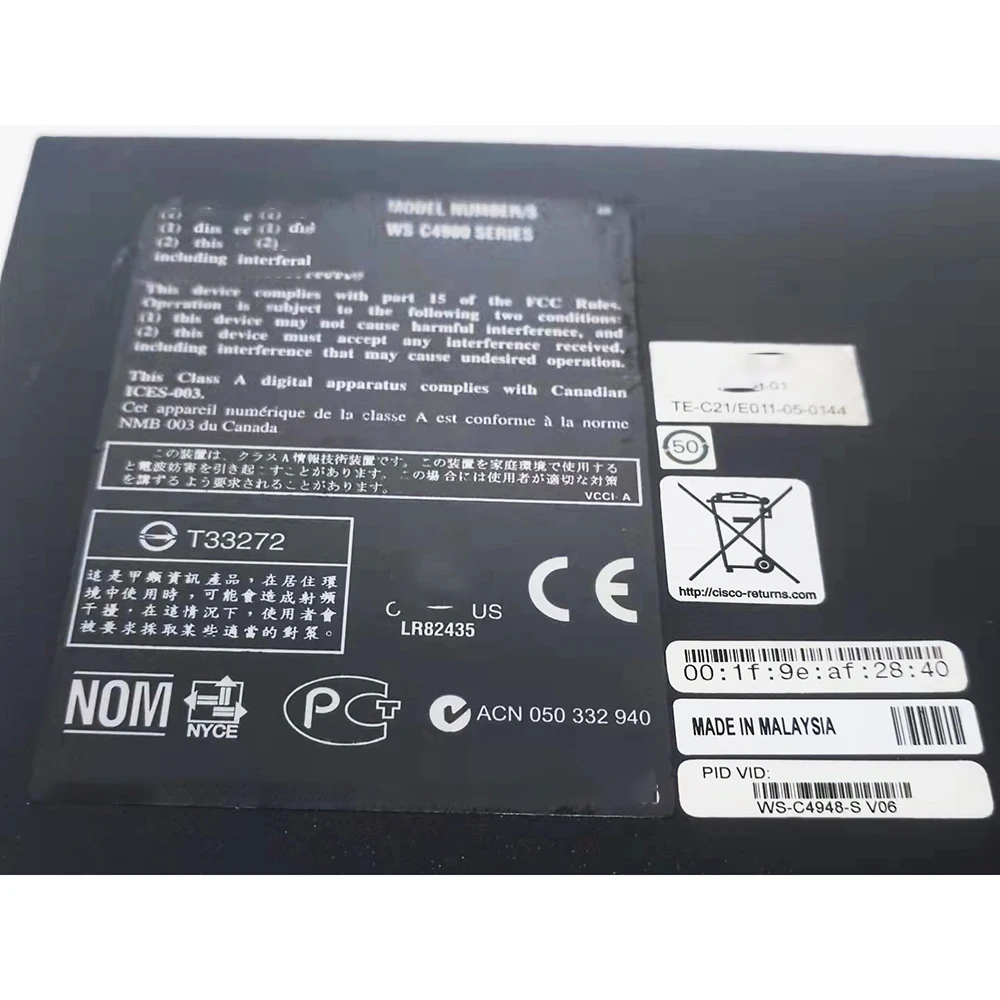 1pcs For Cisco WS-C4948-S 48 port Gigabit 4-port SFP Layer 3 Network Management Switch