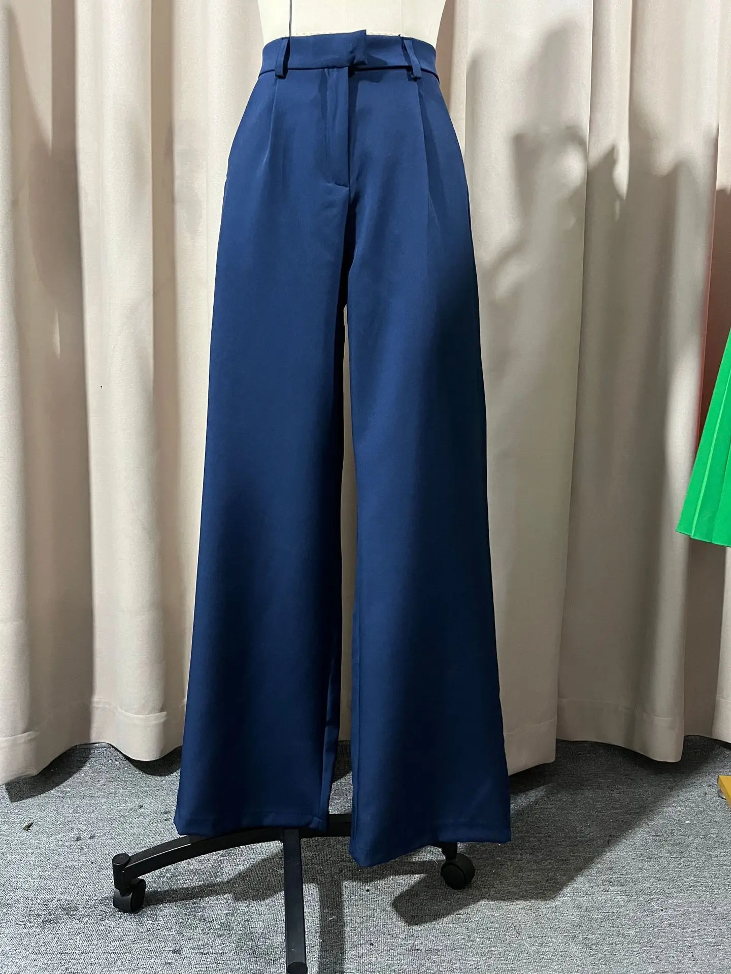 Herbst Neue frauen Hosen Breites Bein Hohe Taille Gerade Hosen Weibliche Casual Pendeln Büro Mode Hosen Damen Kleidung