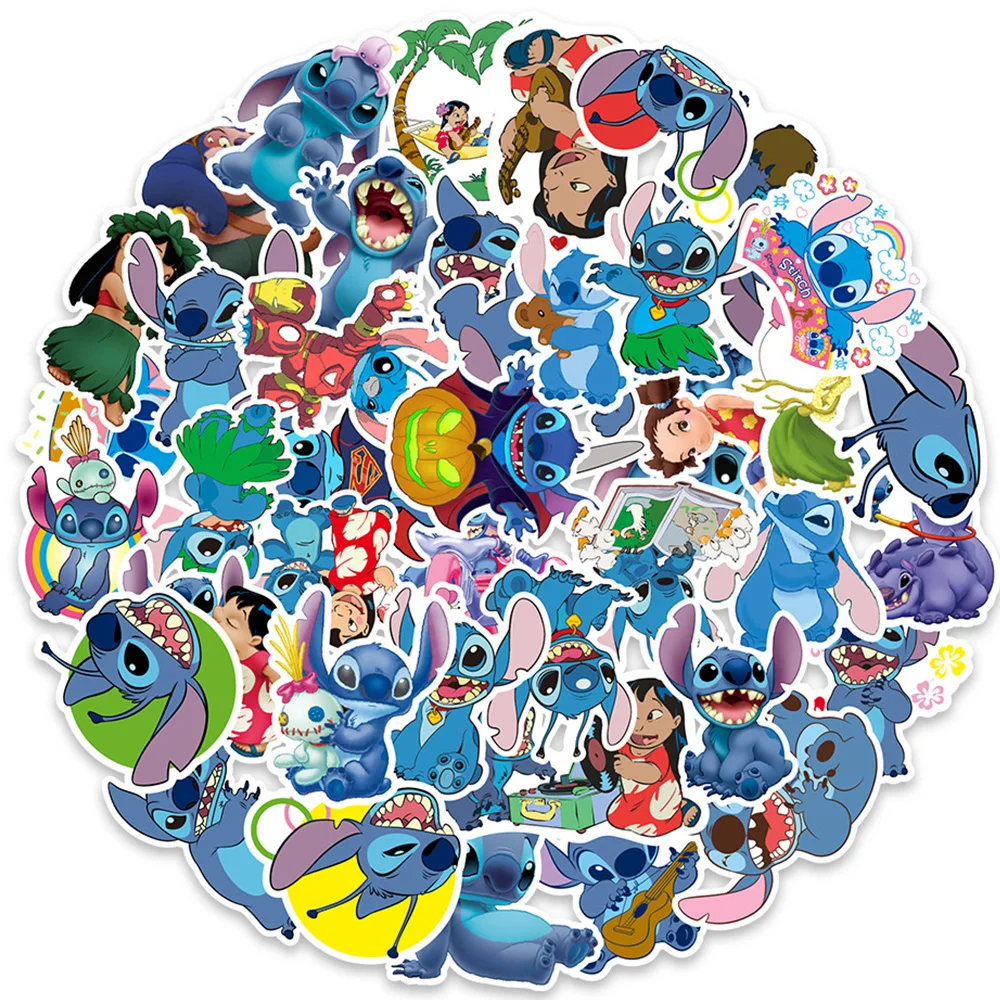 

10/30/50pcs Kawaii Cartoon Lilo Stitch Stickers Funny Disney Graffiti Decal Suitcase Bike Guitar Stationery Toy Sticker for Kids