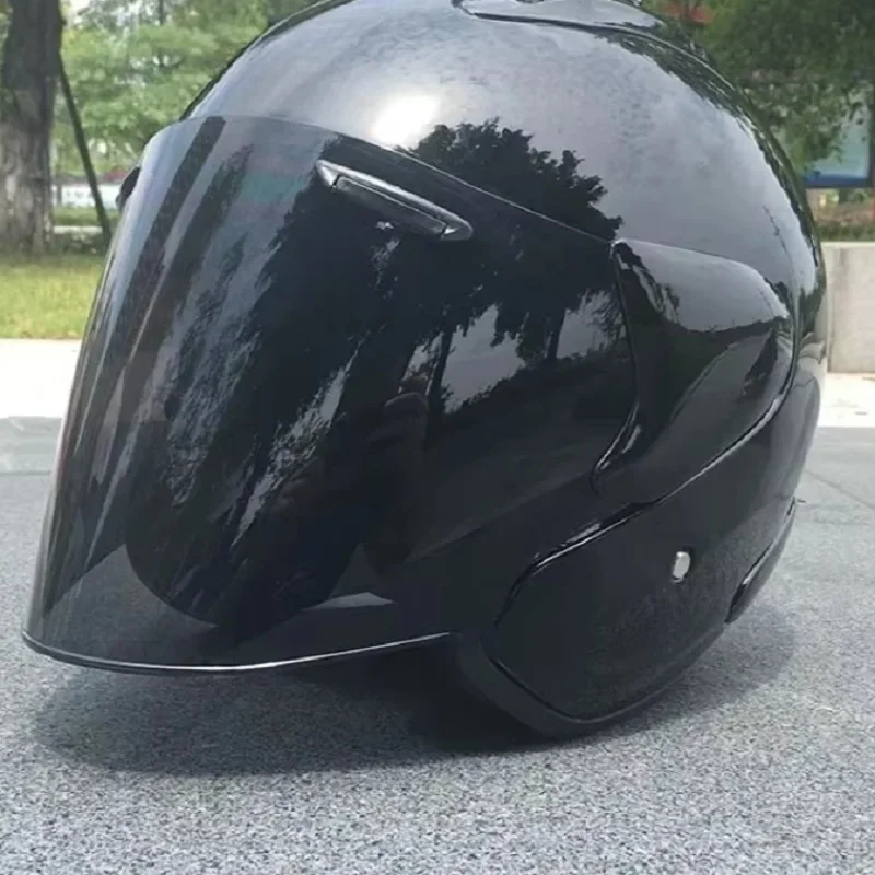 Ram3 Bright Black Half Helmet Men and Women Motorcycle Off-Road Summer Helmet Downhill Racing Mountain Cross Casco Capacete