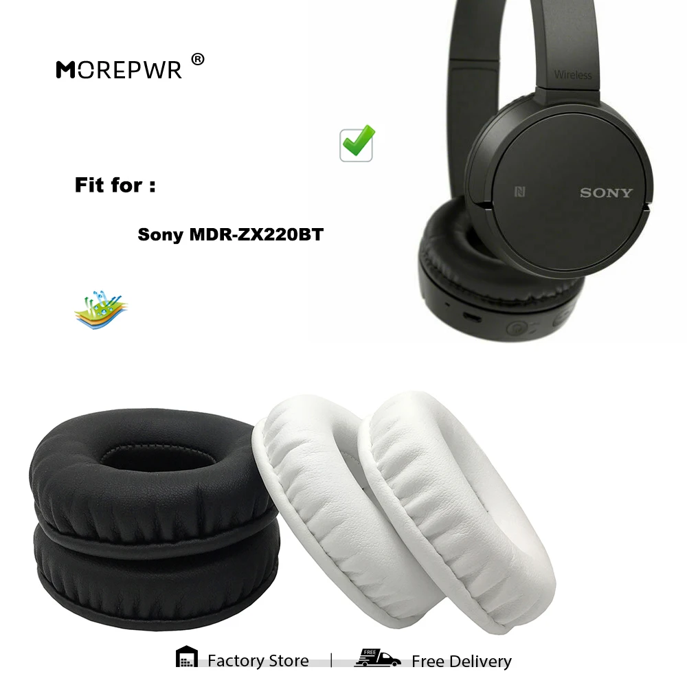 

Morepwr New Upgrade Replacement Ear Pads for Sony MDR-ZX220BT Headset Parts Leather Cushion Velvet Earmuff Sleeve Cover