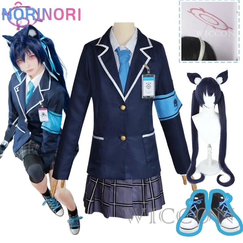 Game Blue Archive Shiroko Kuromi Serika Cosplay Costume Wig Headwear Shoes Cosplay Costume School Uniforms Carnival Outfits