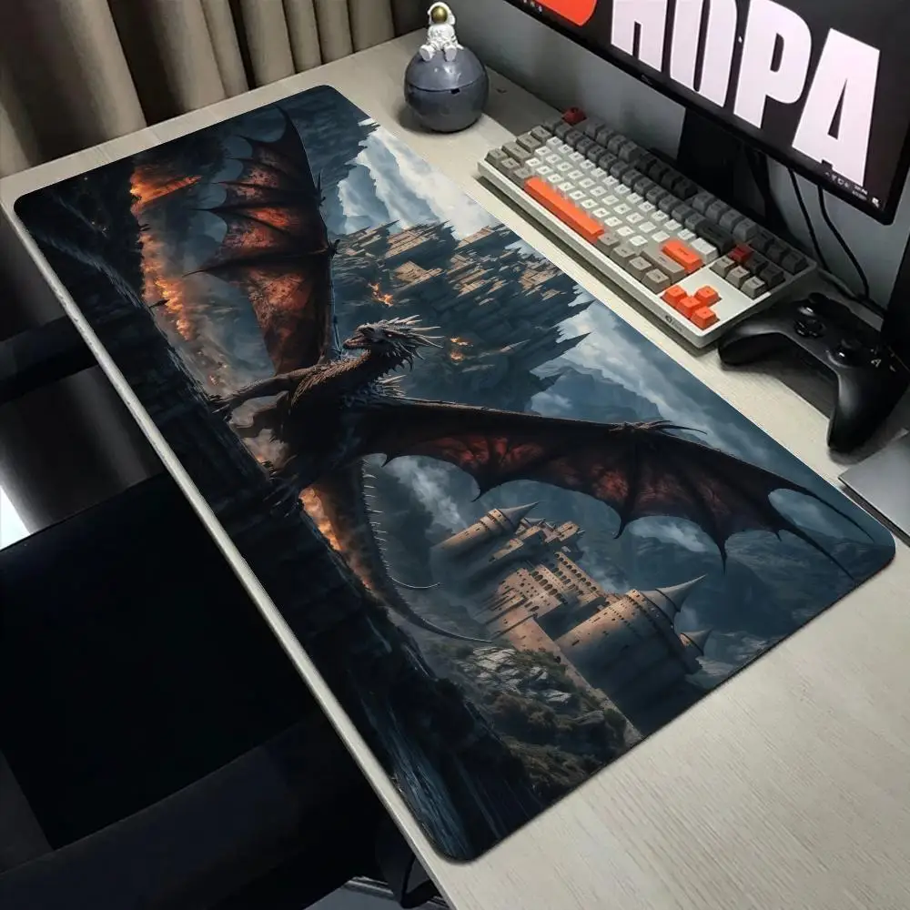 

Large Dragon Mousepad Gamer Office Mouse Pad Gaming Room Accessories Desk Mat Art Keyboard Mats 600x300 Mausepad Washable Mats