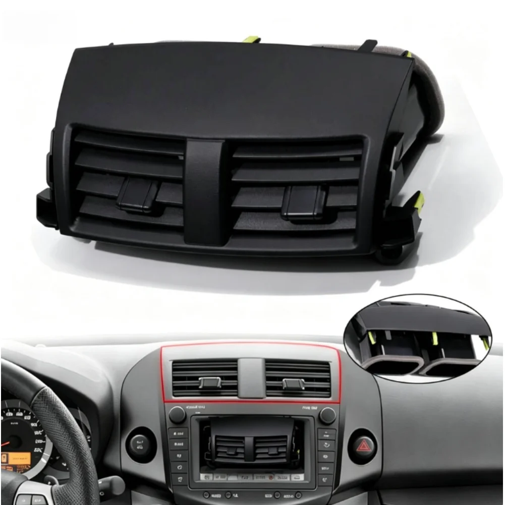 Direct Fit Central AC Vent Grille for Toyota For RAV4 Models 2006 Through 2012 ABS Plastic Dashboard Air Vent Component
