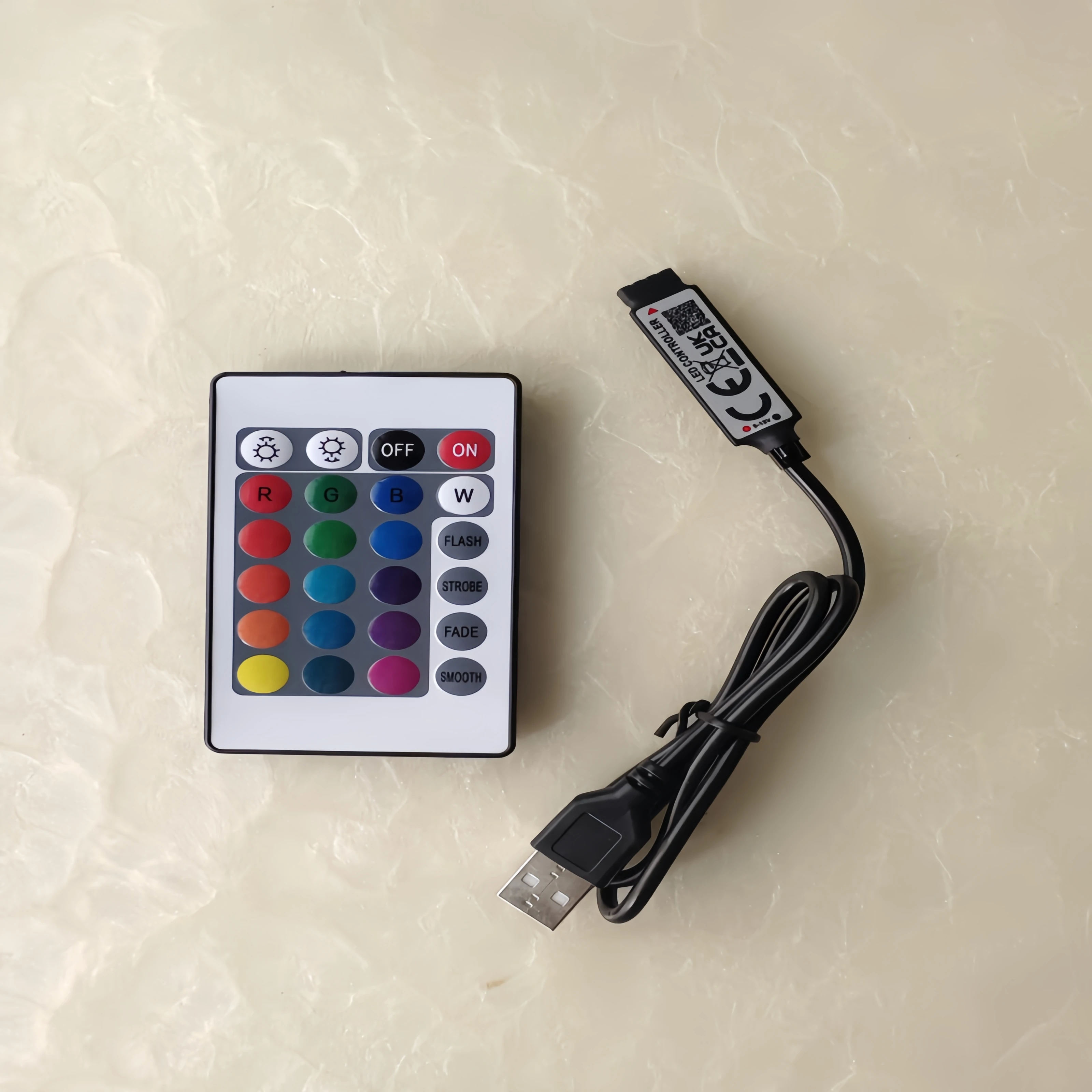 RGB Controller DC5v USB 5V BT 24 Keys RF Remote Wireless Controller for COB SMD 3528 5050 RGB Tape Lights