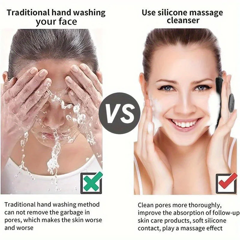 Exfoliating Silicone Body Cleansing Brush Back Scrubber For Shower Massages Skin Bathroom Accessories Bath Brush Facial Brush