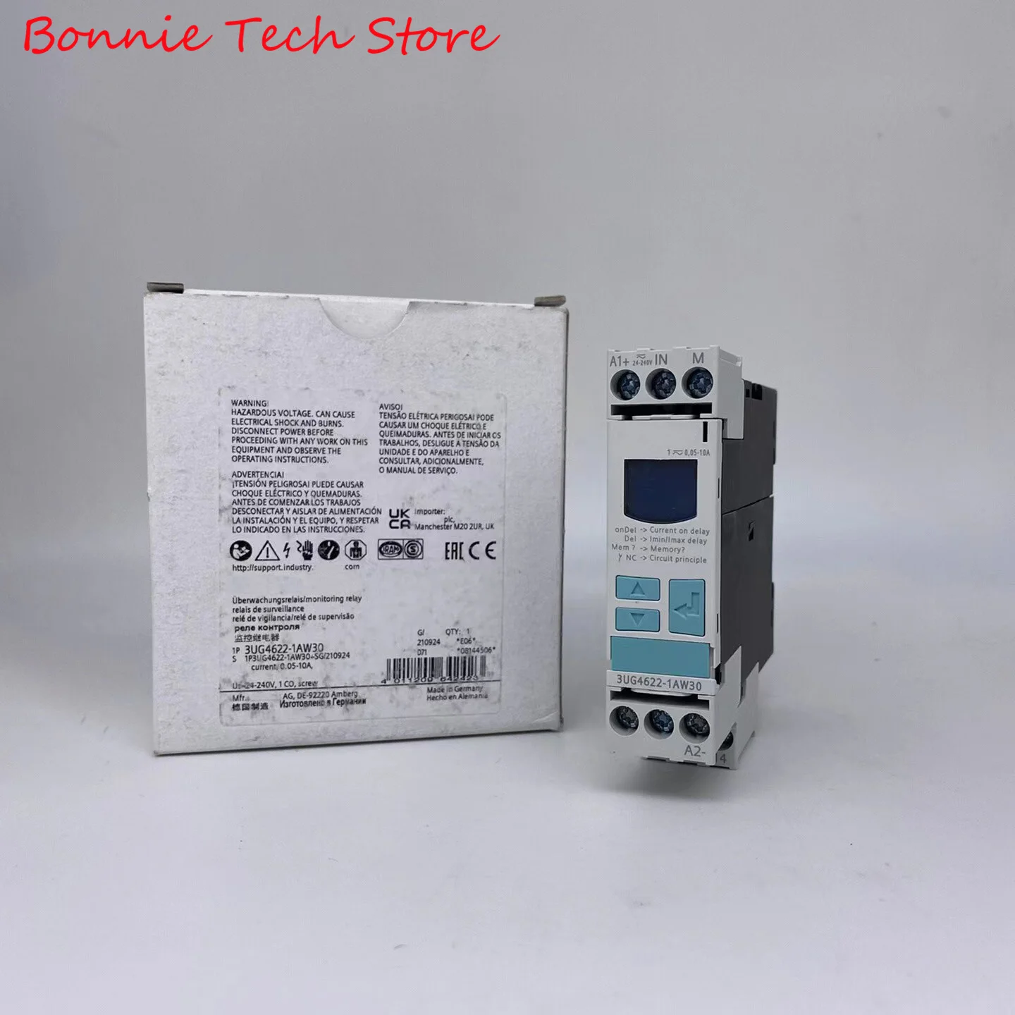 Siemens 디지털 모니터링 릴레이 전류 모니터링용 3UG4622-1AW30, 22.5-10 A AC/DC 0vershoot 및 undershoot에서 0.05mm