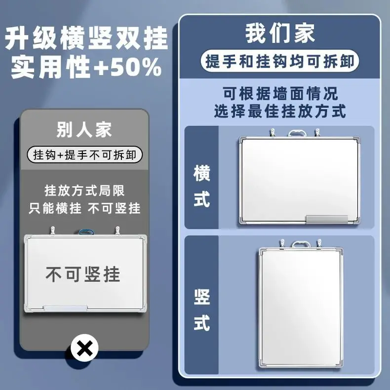 Small Blackboard Wall-mounted Magnetic Office Home Erasable Teaching Erasable Hanging Removable Note Desktop