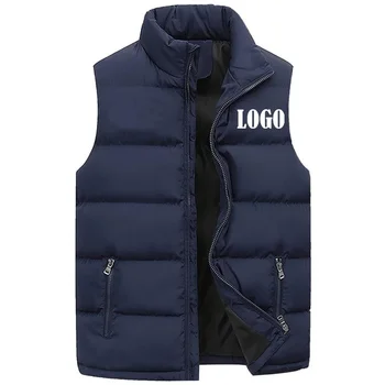 Customized Mens Vest Jacket Warm Sleeveless Jackets Winter Zipper Coat Autumn Stand-up Collar Casual Waistcoat Brand Clothing 4 Customized Mens Vest Jacket Warm Sleeveless Jackets Winter Zipper Coat Autumn Stand-up Collar Casual Waistcoat Brand Clothing 4