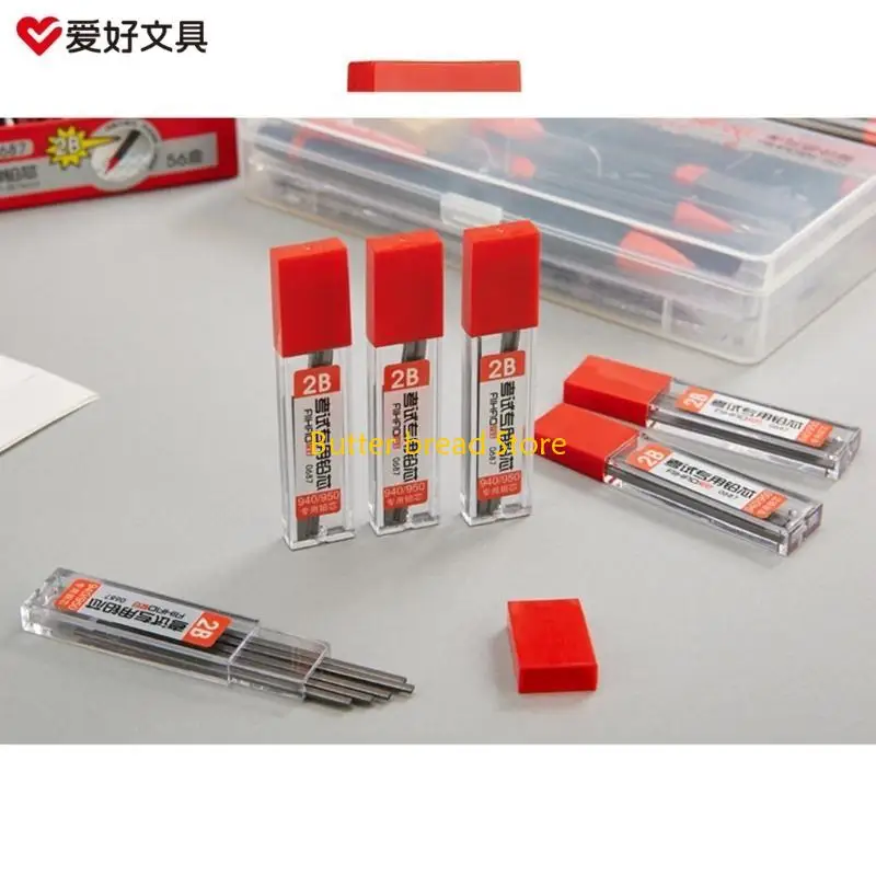 W89C 0.3 mm 2B Refills Strong Dark Smooth Leads Mechanical Pencil Refills 5 Pieces Leads Per Tube