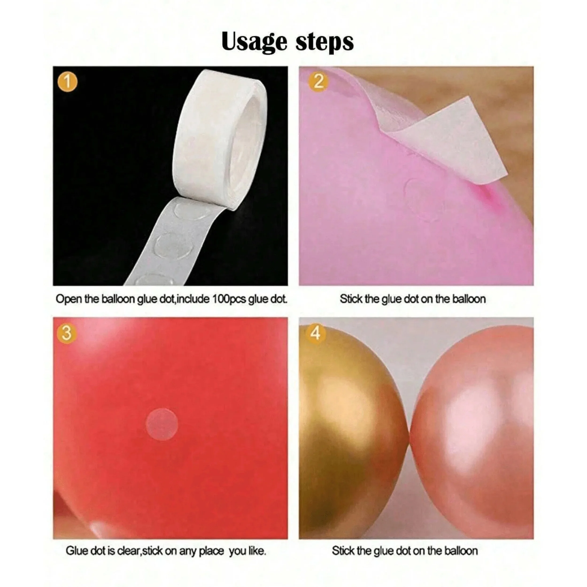1/3/5PC Ballon Pumpe Ballon Kleber Dot Tragbare Hand Push Ballons Inflator Zubehör Hochzeit Geburtstag party Feier Werkzeuge – Detail 4